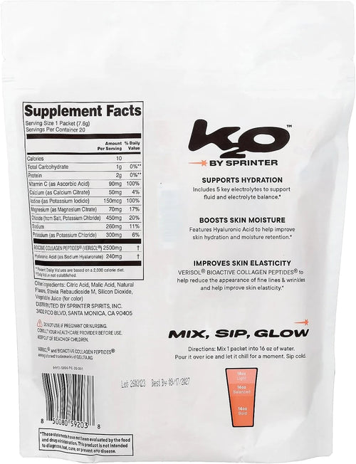 k2o Peach Hydration Powder