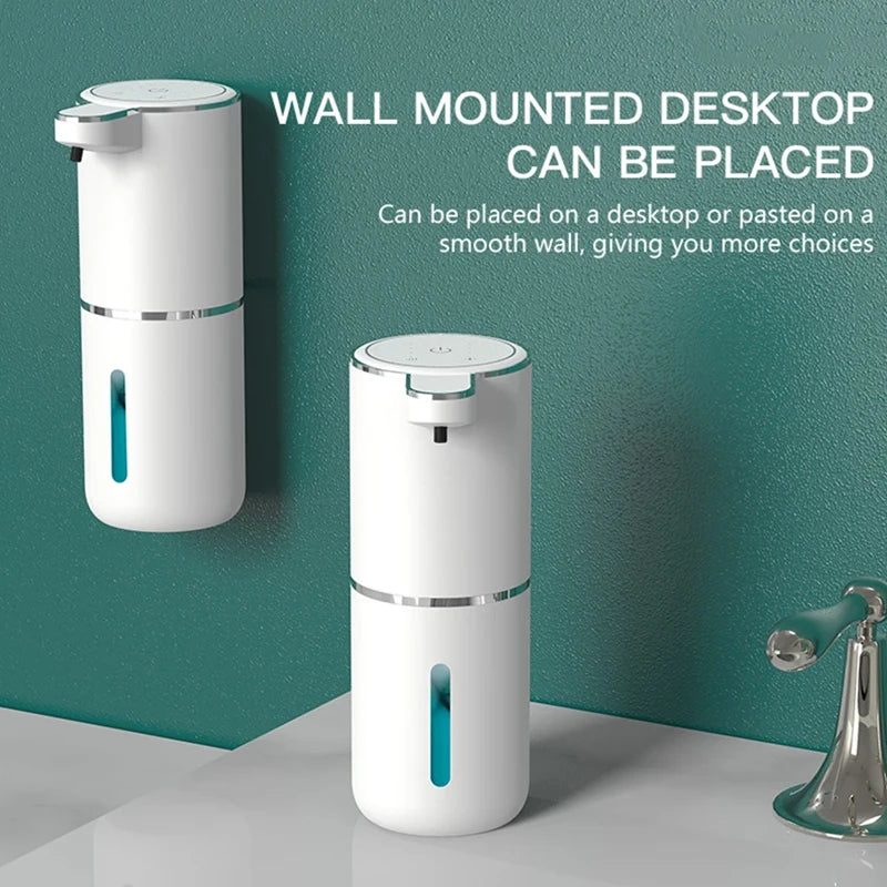 Automatic Waterproof Foaming Soap Dispenser - 350ml, Rechargeable Type C, Adjustable Foam Output